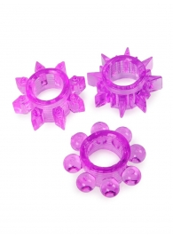 Набор из 3 лиловых эрекционных колец различной формы - Erowoman-Eroman - в Северодвинске купить с доставкой