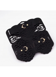 Фигурный набор для БДСМ-игр с узорами и золотистой фурнитурой - Crazy Handmade - купить с доставкой в Северодвинске