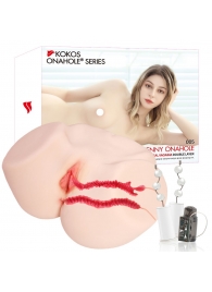 Мастурбатор-полуторс с двойным слоем материала и вибрацией Jenny Onahole Real Vagina - KOKOS - в Северодвинске купить с доставкой Мастурбатор-полуторс с двойным слоем материала и вибрацией Jenny Onahole Real Vagina - KOKOS - в Северодвинске купить с доставкой