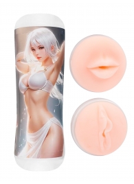 Двусторонний мастурбатор в колбе аниме - вагина и ротик - Tokyo Style - в Северодвинске купить с доставкой