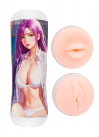 Двусторонний мастурбатор аниме - ротик и вагина - Tokyo Style - в Северодвинске купить с доставкой