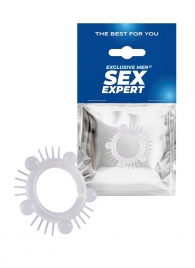 Эластичное эрекционное кольцо с шишечками и шипами - Sex Expert - в Северодвинске купить с доставкой