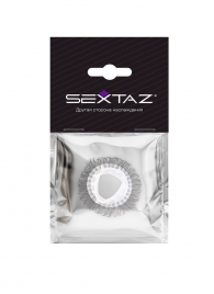 Эластичное эрекционное кольцо с длинными черными «ресничками» - Sextaz - в Северодвинске купить с доставкой