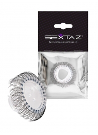 Эластичное эрекционное кольцо с длинными черными «ресничками» - Sextaz - в Северодвинске купить с доставкой