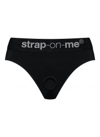 Черные трусики для насадок Heroine Lingerie Harness - size XL - Strap-on-me - купить с доставкой в Северодвинске