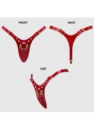 Красный пояс для фиксации насадок Strap-On-Me Leatherette Harness Fabulous - Strap-on-me - купить с доставкой в Северодвинске