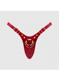 Красный пояс для фиксации насадок Strap-On-Me Leatherette Harness Fabulous - Strap-on-me - купить с доставкой в Северодвинске