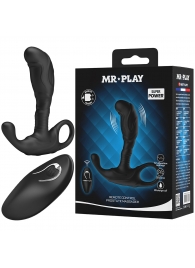 Черный изогнутый массажёр простаты с вибрацией и пультом ДУ - Baile - в Северодвинске купить с доставкой