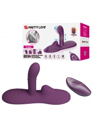 Фиолетовая виброподушка Luka с пультом ДУ - Baile