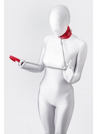 Красный ошейник с подкладкой из меха - ToyFa - купить с доставкой в Северодвинске