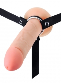 Мужской полый страпон на регулируемых ремешках - 22 см. - Sex Expert - купить с доставкой в Северодвинске
