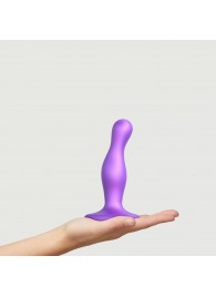 Фиолетовая насадка Strap-On-Me Dildo Plug Curvy size S - Strap-on-me - купить с доставкой в Северодвинске