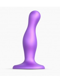 Фиолетовая насадка Strap-On-Me Dildo Plug Curvy size S - Strap-on-me - купить с доставкой в Северодвинске