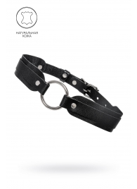 Черный кожаный чокер-ошейник со скруглёнными углами - Pecado - купить с доставкой в Северодвинске