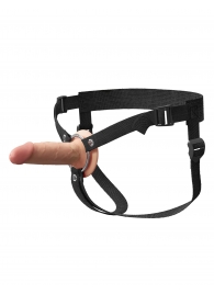 Телесный пустотелый фаллопротез 5’’ Hollow Silicone Strap-On - 14 см. - Pipedream - купить с доставкой в Северодвинске