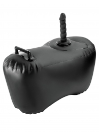 Черное надувное кресло с платформой для фиксации дилдо Body Dock Inflatable Love Seat - Pipedream - купить с доставкой в Северодвинске