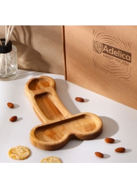 Деревянное блюдо для подачи в форме члена (25 х 16,5 х 1,7 см) - Сима-Ленд - купить с доставкой в Северодвинске