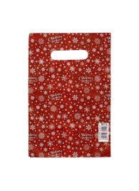 Красный подарочный новогодний пакет с вырубной ручкой (20х30 см) - Сима-Ленд - купить с доставкой в Северодвинске