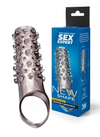 Дымчатая насадка на пенис с шипами и выпуклостями - 12 см. - Sex Expert - в Северодвинске купить с доставкой