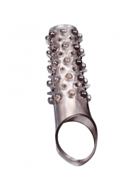 Дымчатая насадка на пенис с шипами и выпуклостями - 12 см. - Sex Expert - в Северодвинске купить с доставкой