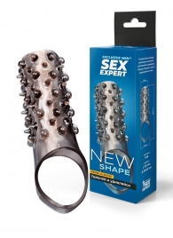 Дымчатая насадка на пенис с шипами и выпуклостями - 12,5 см. - Sex Expert - в Северодвинске купить с доставкой