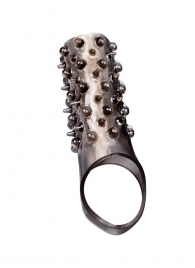 Дымчатая насадка на пенис с шипами и выпуклостями - 12,5 см. - Sex Expert - в Северодвинске купить с доставкой