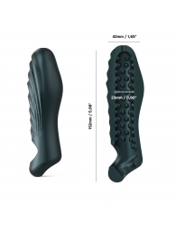 Серая силиконовая насадка на пенис с подхватом Manwan Ryzer - Manwan - в Северодвинске купить с доставкой