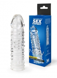 Прозрачная закрытая насадка на пенис - 17 см. - Sex Expert - в Северодвинске купить с доставкой