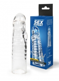 Прозрачная закрытая насадка на член - 15 см. - Sex Expert - в Северодвинске купить с доставкой
