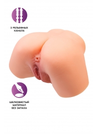 Телесный реалистичный мастурбатор-полуторс с 2 любовными входами - No Name - в Северодвинске купить с доставкой