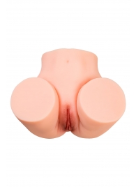 Телесный мастурбатор в форме попки с 2 любовными входами - No Name - в Северодвинске купить с доставкой