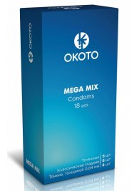 Презервативы OKOTO Mega Mix - 18 шт. - Sitabella - купить с доставкой в Северодвинске