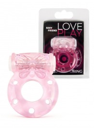 Розовое эрекционное виброкольцо с бабочкой - 1137 - в Северодвинске купить с доставкой