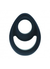 Черное эрекционное кольцо Double Ergo Silicone Cockring - Shots Media BV - в Северодвинске купить с доставкой