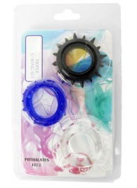 Набор из 3 эрекционных колец разного цвета и рельефа - Boys of Toys - в Северодвинске купить с доставкой