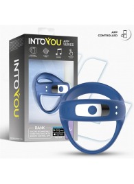 Синее интерактивное эрекционное виброкольцо Rank - Intoyou - в Северодвинске купить с доставкой