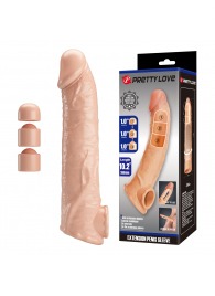 Телесный фаллоудлинитель с подхватом мошонки Silas - 26 см. - Baile - в Северодвинске купить с доставкой