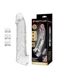 Прозрачный фаллоудлинитель с подхватом мошонки Silas - 26 см. - Baile - в Северодвинске купить с доставкой