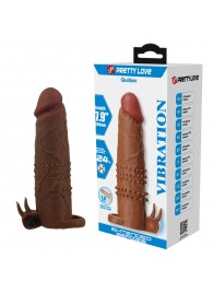 Коричневая насадка на пенис Quillon - 20 см. - Baile - в Северодвинске купить с доставкой