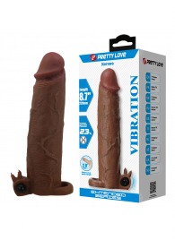 Коричневая насадка на пенис Xerxes - 22 см. - Baile - в Северодвинске купить с доставкой