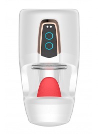 Белый мастурбатор с язычком и возвратно-поступательными движениями - Secwell - в Северодвинске купить с доставкой