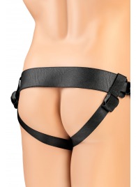 Телесный фаллопротез на черных ремнях Conall - 15 см. - ToyFa - купить с доставкой в Северодвинске