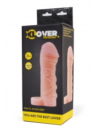 Фаллическая удлиняющая насадка с кольцом для фиксации - 16 см. - ToyFa - в Северодвинске купить с доставкой Фаллическая удлиняющая насадка с кольцом для фиксации - 16 см. - ToyFa - в Северодвинске купить с доставкой