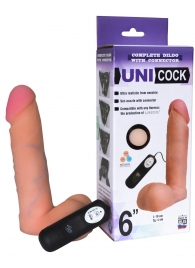 Фаллическая насадка Харнесс UNICOCK 6  с вибрацией - 18 см. - LOVETOY (А-Полимер) - купить с доставкой в Северодвинске