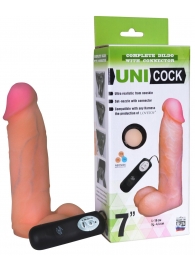 Фаллическая насадка Харнесс UNICOCK 7  с вибрацией - 19 см. - LOVETOY (А-Полимер) - купить с доставкой в Северодвинске