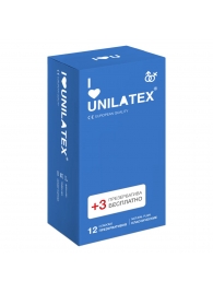 Классические презервативы Unilatex Natural Plain - 12 шт. + 3 шт. в подарок - Unilatex - купить с доставкой в Северодвинске