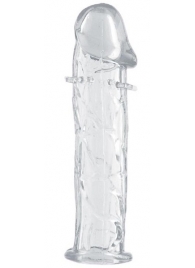 Гладкая прозрачная насадка с усиками под головкой - 12,5 см. - Toyfa Basic - в Северодвинске купить с доставкой Гладкая прозрачная насадка с усиками под головкой - 12,5 см. - Toyfa Basic - в Северодвинске купить с доставкой