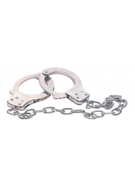 Наручники из металла с длинной цепочкой CHROME HANDCUFFS METAL HANDCUFFS W. KEY - NMC - купить с доставкой в Северодвинске