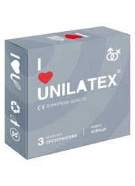 Презервативы с рёбрами Unilatex Ribbed - 3 шт. - Unilatex - купить с доставкой в Северодвинске