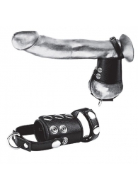 Кольцо на член и мошонку Cock Ring With 2  Ball Stretcher And Optional Weight Ring - BlueLine - в Северодвинске купить с доставкой